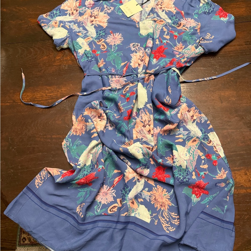 Floral V-Neck Dress - Lavender, Pink & Red - New!